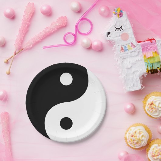 Yin en Yang Sides Papieren Bordje (Feest)