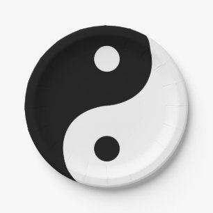 Yin en Yang Sides Papieren Bordje
