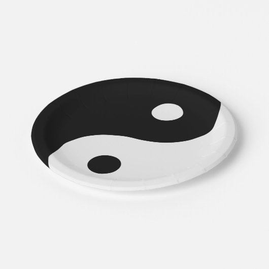 Yin en Yang Sides Papieren Bordje (Gekanteld)