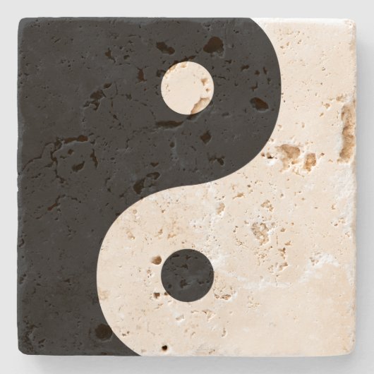 Yin en Yang Sides Stenen Onderzetter (Voorkant)