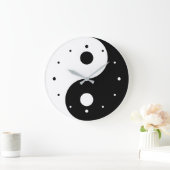 Yin en Yang Sjabloon Grote Klok (Huis)