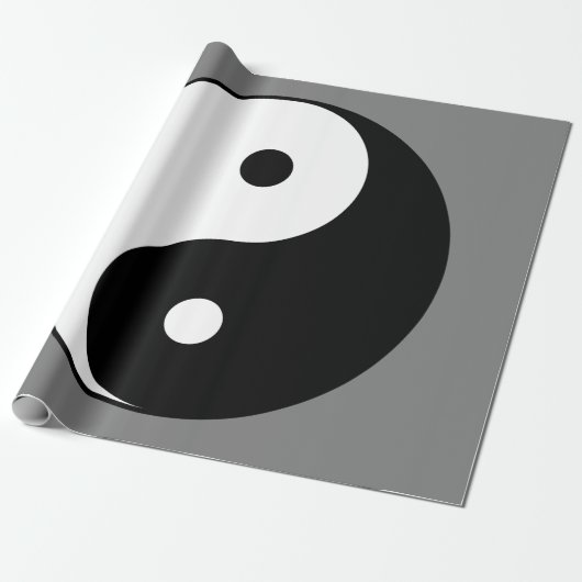 Yin en Yang Symbol (Chinese Taoïstische Taijitu) Cadeaupapier (Uitgerold)