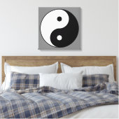 Yin en Yang Symbol (Chinese Taoïstische Taijitu) Canvas Afdruk (Insitu (Slaapkamer))