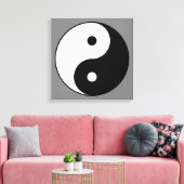 Yin en Yang Symbol (Chinese Taoïstische Taijitu) Canvas Afdruk (Insitu (Woonkamer))