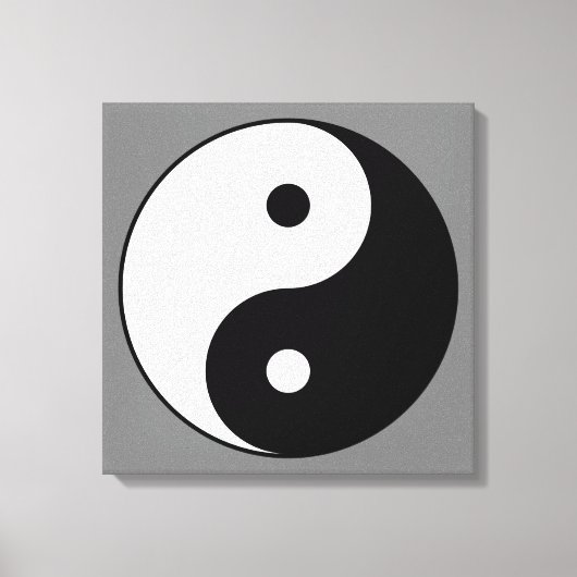 Yin en Yang Symbol (Chinese Taoïstische Taijitu) Canvas Afdruk (Voorkant)