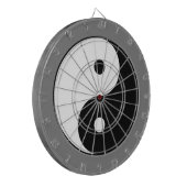 Yin en Yang Symbol (Chinese Taoïstische Taijitu) Dartbord (Voorkant Links)