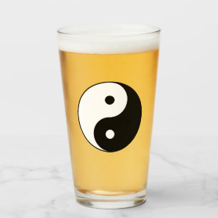 Yin en Yang Symbol (Chinese Taoïstische Taijitu) Glas