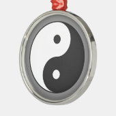 Yin en Yang Symbol (Chinese Taoïstische Taijitu) Metalen Ornament (Links)
