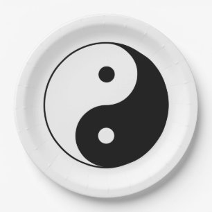 Yin en Yang Symbol (Chinese Taoïstische Taijitu) Papieren Bordje