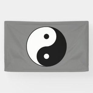 Yin en Yang Symbol (Chinese Taoïstische Taijitu) Spandoek