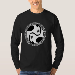 Yin en Yang Symbool Beer Panda Chinese Kosmologie  T-shirt