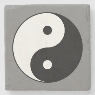 Yin en Yang-symbool (Chinese Taoïstische Taijitu) Stenen Onderzetter