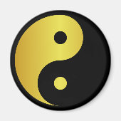 Yin- en Yang-symbool | Goudaziatische filosofische Magneet (Voorkant)