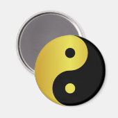 Yin- en Yang-symbool | Goudaziatische filosofische Magneet (Voorkant / Achterkant)