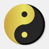 Yin- en Yang-symbool | Goudaziatische filosofische Magneet (Voorkant)