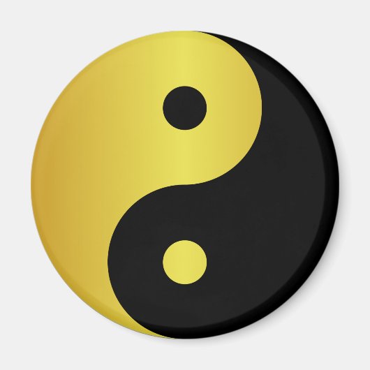 Yin- en Yang-symbool | Goudaziatische filosofische Magneet (Voorkant)