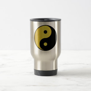 Yin- en Yang-symbool Goudaziatische filosofische Reisbeker