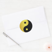 Yin- en Yang-symbool | Goudaziatische filosofische Ronde Sticker (Envelop)
