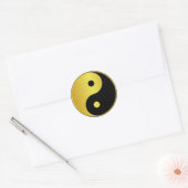 Yin- en Yang-symbool | Goudaziatische filosofische Ronde Sticker (Envelop)
