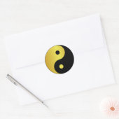 Yin- en Yang-symbool | Goudaziatische filosofische Ronde Sticker (Envelop)