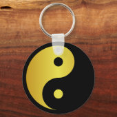 Yin- en Yang-symbool | Goudaziatische filosofische Sleutelhanger (Voorkant)