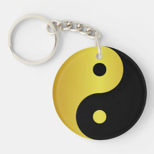 Yin- en Yang-symbool Goudaziatische filosofische Sleutelhanger
