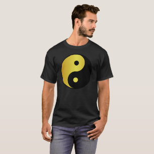 Yin- en Yang-symbool   Goudaziatische filosofische T-shirt