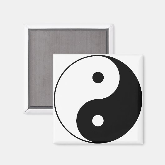 YIN EN YANG-symbool Magneet (Voorkant / Achterkant)