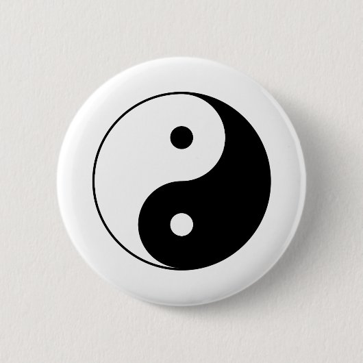 YIN EN YANG-symbool Ronde Button 5,7 Cm (Voorkant)
