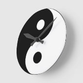Yin- en Yang-symbool Ronde Klok (Hoek)