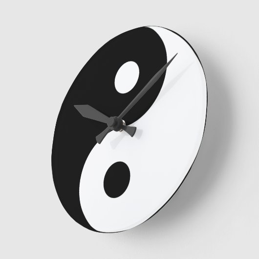 Yin- en Yang-symbool Ronde Klok (Hoek)