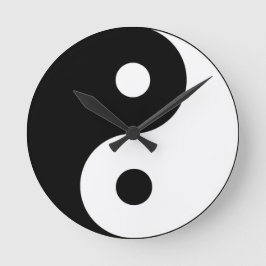 Yin- en Yang-symbool Ronde Klok