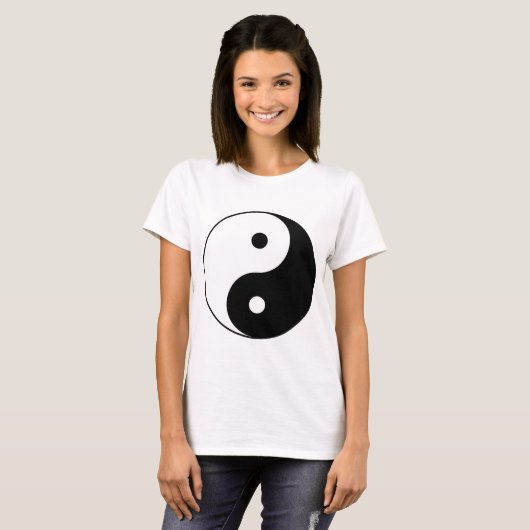 YIN EN YANG-symbool T-shirt (Voorkant volledig)