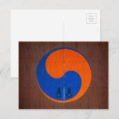 Yin en Yang-symbool, Zuid-Korea Briefkaart (Voorkant / Achterkant)
