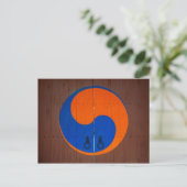 Yin en Yang-symbool, Zuid-Korea Briefkaart (Staand voorkant)