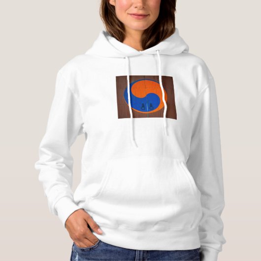 Yin en Yang-symbool, Zuid-Korea Hoodie (Voorkant)