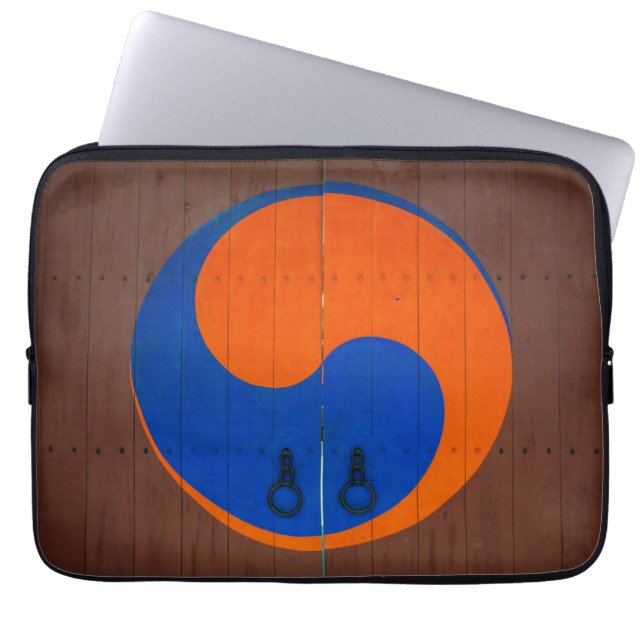 Yin en Yang-symbool, Zuid-Korea Laptop Sleeve (Voorkant)