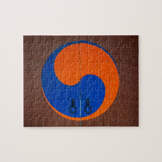 Yin en Yang-symbool, Zuid-Korea Legpuzzel (Horizontaal)