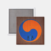 Yin en Yang-symbool, Zuid-Korea Magneet (Voorkant / Achterkant)