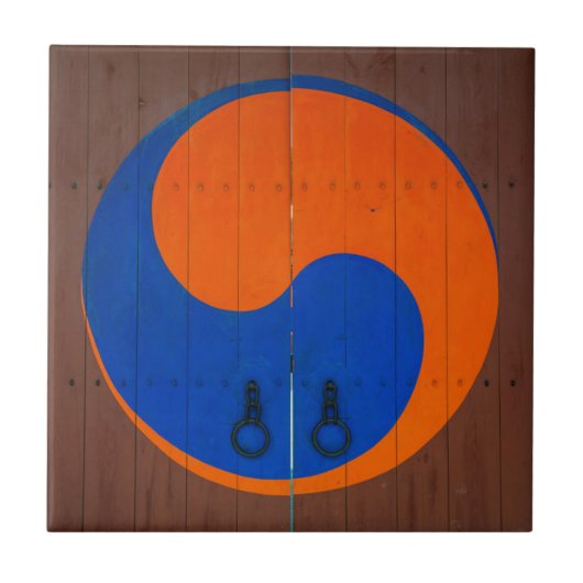 Yin en Yang-symbool, Zuid-Korea Tegeltje (Voorkant)