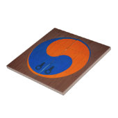 Yin en Yang-symbool, Zuid-Korea Tegeltje (Zijkant)