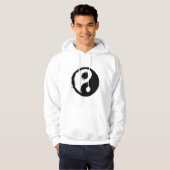Yin en yang Symbool Zwart-wit Hoodie (Voorkant volledig)