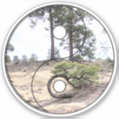 Yin en Yang - Talking Canyons, New Mexico Sticker (Voorkant)