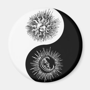 Yin en yang teken - Zon vs Maan Magneet