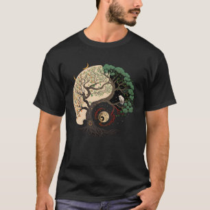 Yin en Yang Tree Balance of Buddhism Natuur Life T-shirt