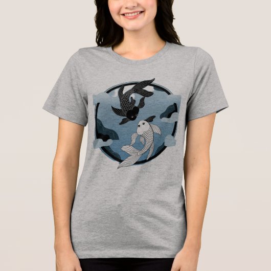 Yin en Yang Tri-Blend Shirt (Voorkant)