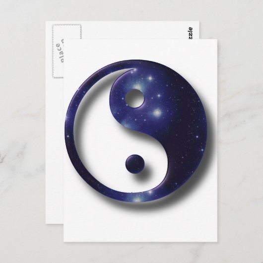 Yin en Yang Universe Symbol Briefkaart (Voorkant / Achterkant)