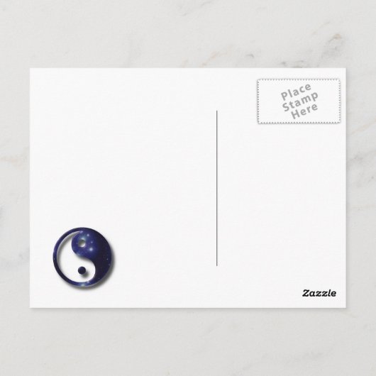 Yin en Yang Universe Symbol Briefkaart (Achterkant)
