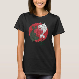 Yin en Yang Vissen Shirt Japanse Koi Karper Vis T