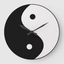 Yin en Yang Wall Clock
